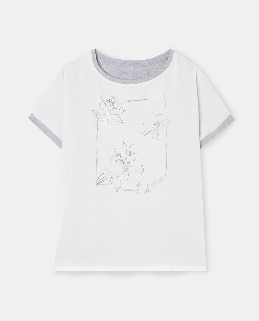 Camiseta de mujer talla grande estampado posicional · Couchel · El Corte  Inglés