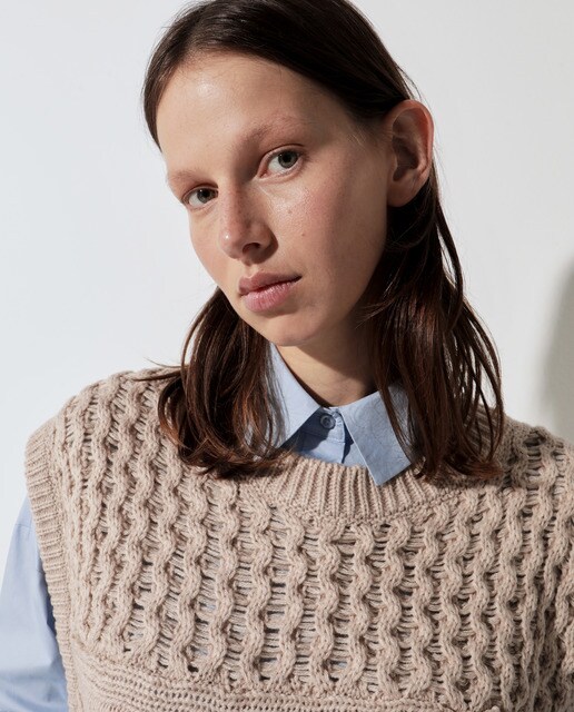 Chaleco de punto de mujer con aranes · Easy Wear · El Corte Inglés
