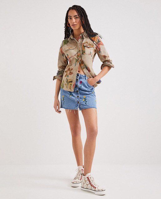 Camisa de mujer floral y manga larga · Desigual · El Corte Inglés