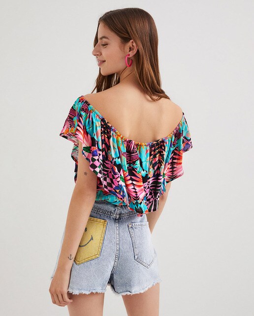 Body de mujer geométrico cuello de barco · Desigual · El Corte Inglés