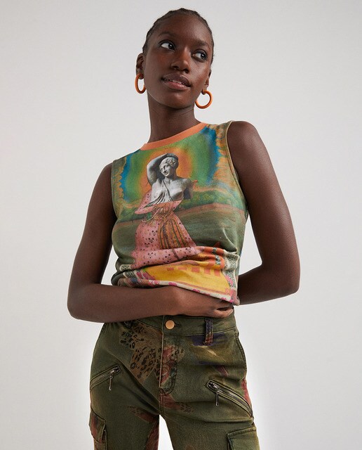 Camiseta de mujer tesoro arty sin mangas · Desigual · El Corte Inglés