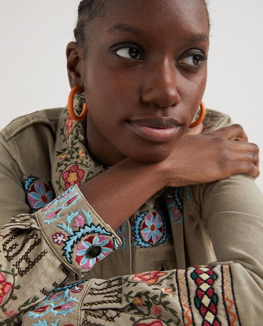 Parka de mujer con cenefas Amore · Desigual · El Corte Inglés