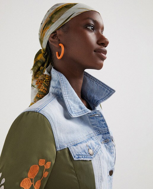 Cazadora vaquera de mujer híbrida denim bomber · Desigual · El Corte Inglés