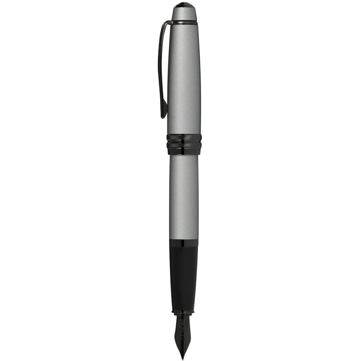 Caneta de Tinta Cinzenta Mate Cross Bailey com Ponta Fina em Aço Inoxidável 3