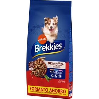 pienso para perros adultos con buey verduras y cereales saco 15 kg - Brekkies