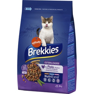 pienso para gatos adultos esterilizados con pollo bolsa 3 kg - Brekkies