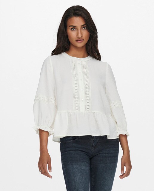 Blusa de mujer con detalles de encaje · jdy · El Corte Inglés