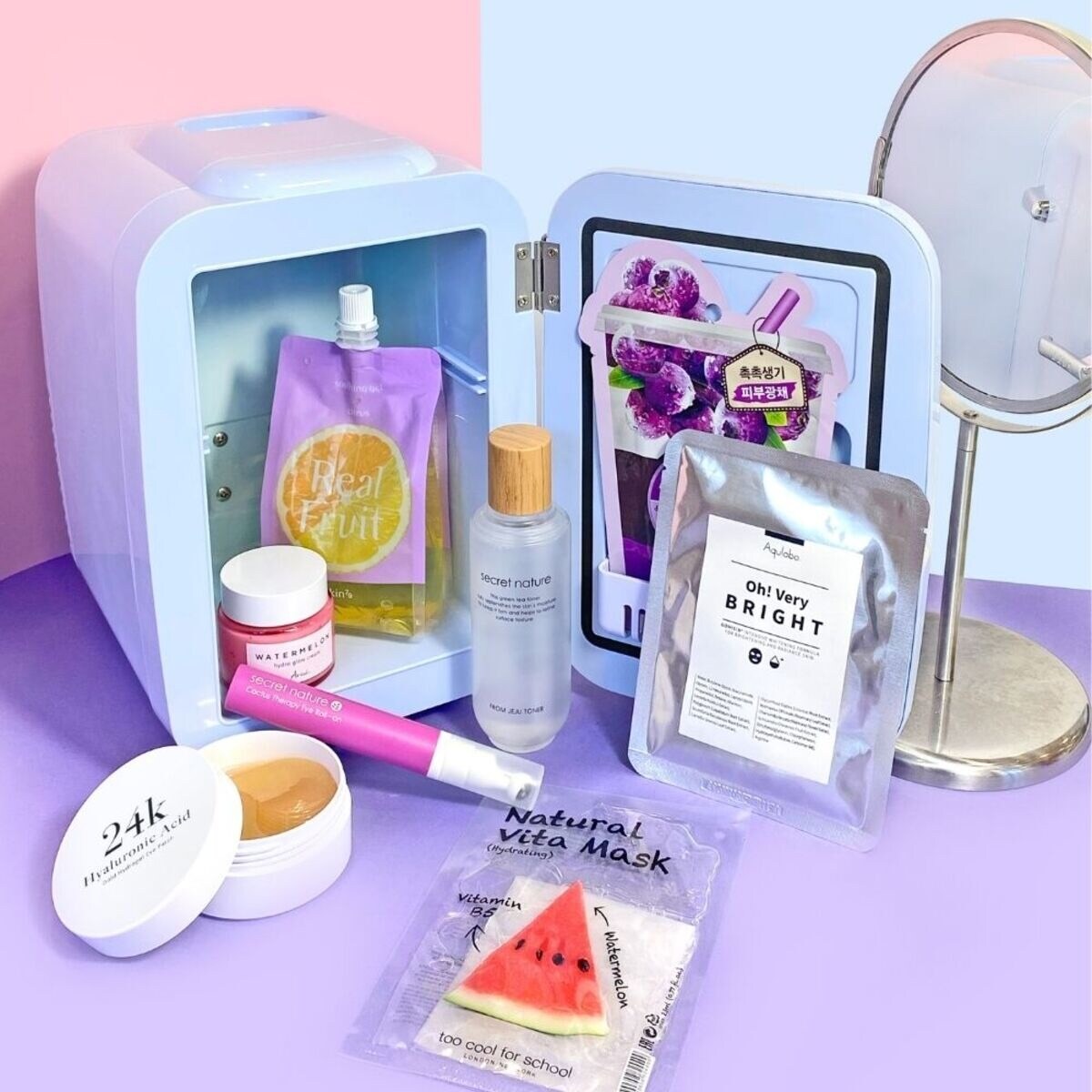 Frigorífico Portátil Elétrico Vintage 4 Litros Azul Pastel 5