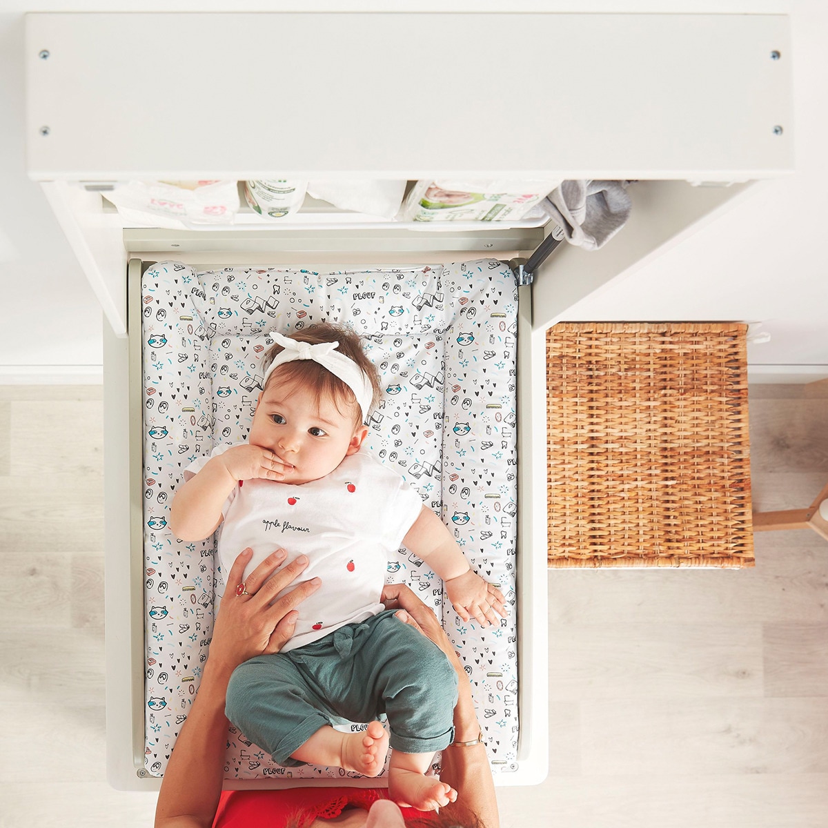 Mueble cambiador Badabulle Plouf blanco Blanco-12