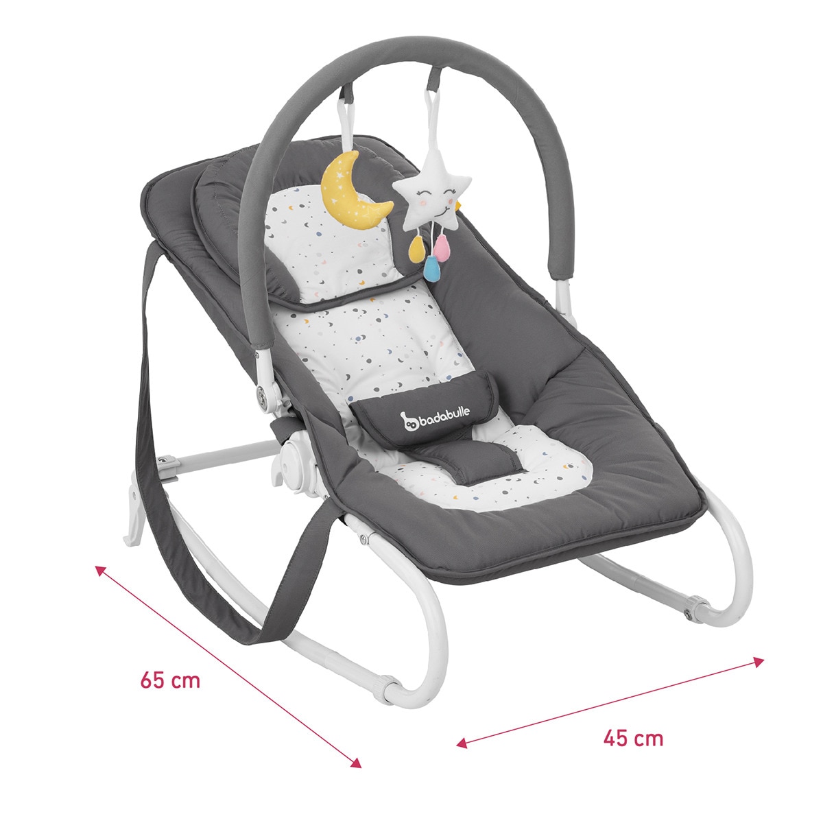 Hamaca Badabulle Easy Moonlight gris Gris-6