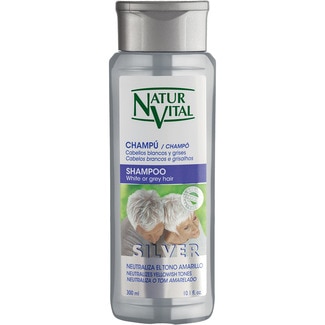 champú Silver para cabellos blancos y grises frasco 300 ml - Natur Vital