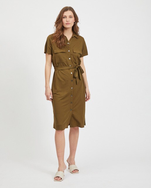Vestido camisero de manga corta · Vila · El Corte Inglés