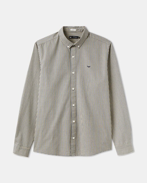 Camisa Oxford de hombre regular de cuadros marrón · Green Coast · El Corte  Inglés