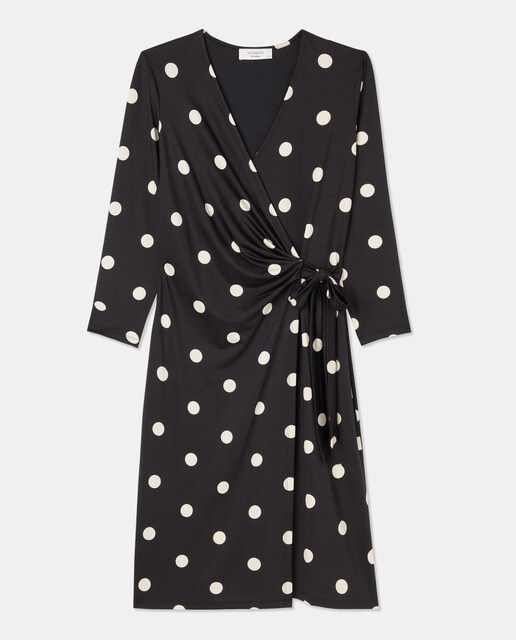 Vestido corto cruzado lunares · Woman El Corte Inglés · El Corte Inglés