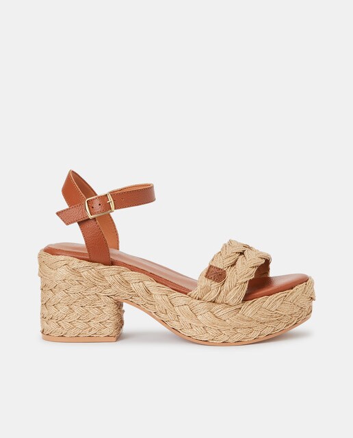 Sandalias de tacón de mujer en piel con plataforma · Popa · El Corte Inglés