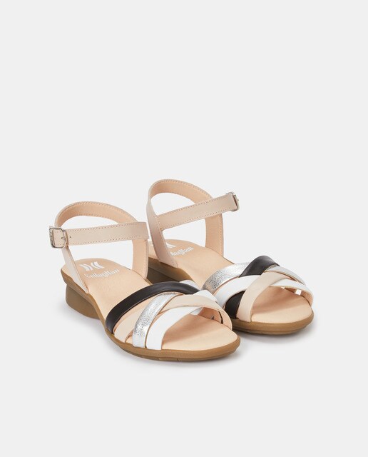 Sandalias planas de mujer en piel de color plata · Callaghan · El Corte  Inglés