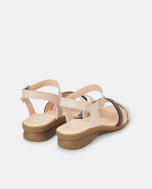 Sandalias planas de mujer en piel de color plata · Callaghan · El Corte  Inglés