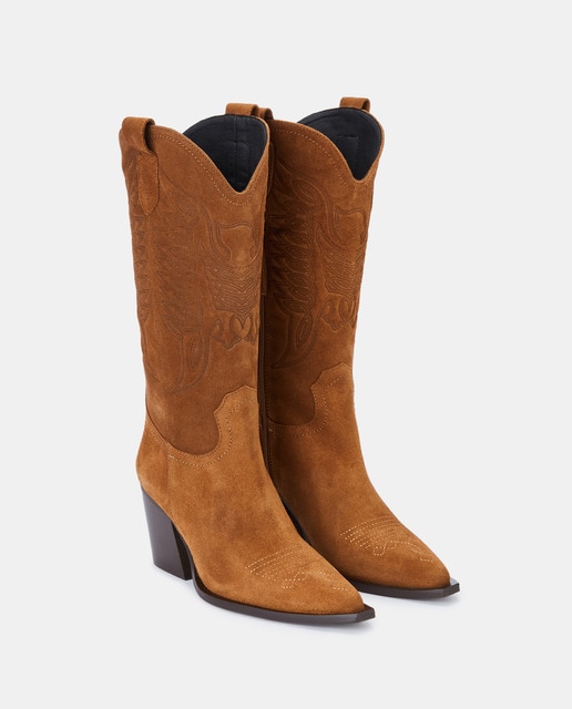Botas de mujer en serraje de color marrón · Vienty · El Corte Inglés