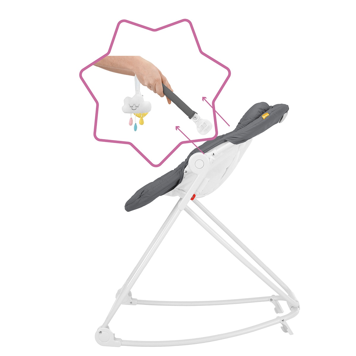 Hamaca Badabulle Up & Down Moonlight gris Gris-4