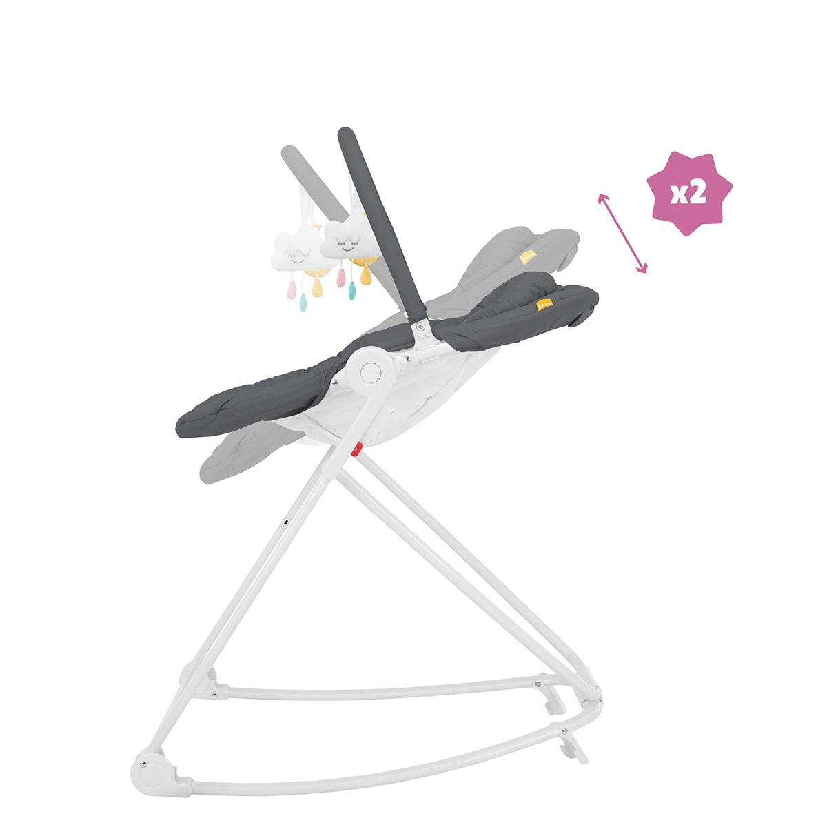 Hamaca Badabulle Up & Down Moonlight gris Gris-3
