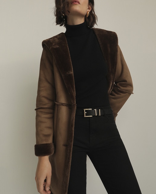 Imagen 0 de Abrigo largo de mujer de doble faz