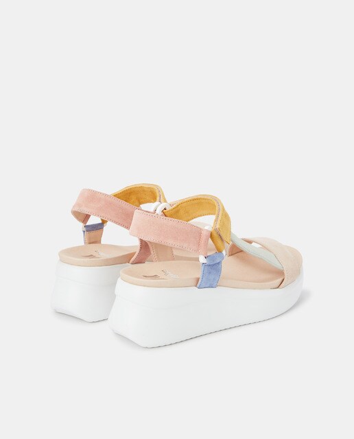 Sandalias de cuña de mujer en piel multicolor · Callaghan · El Corte Inglés