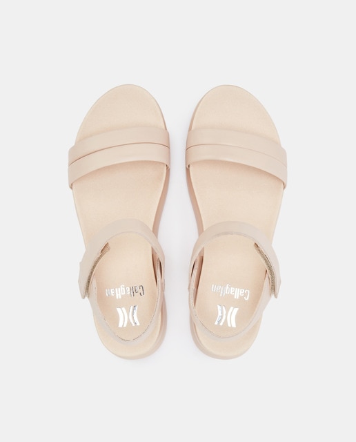 Sandalias de cuña de mujer en piel de color rosa · Callaghan · El Corte  Inglés