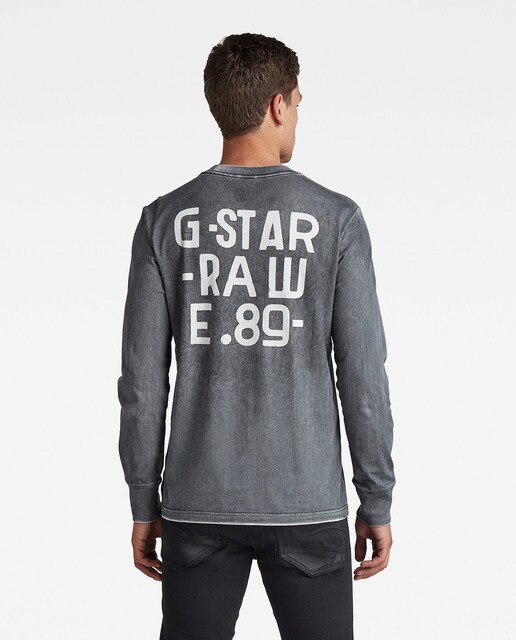 Camiseta de manga larga Back Spray de hombre con colores sombreados · G-Star  Raw · El Corte Inglés