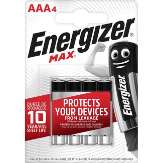 pila Max +power alcalina AAA blister 4 unidades - Energizer