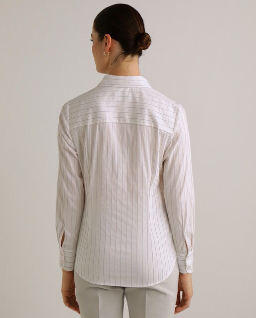 Camisa de mujer popelín rayas · Woman El Corte Inglés · El Corte Inglés