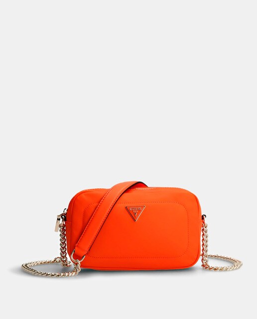 Bandolera pequeña Sharma en naranja con aplique Guess · Guess · El Corte  Inglés