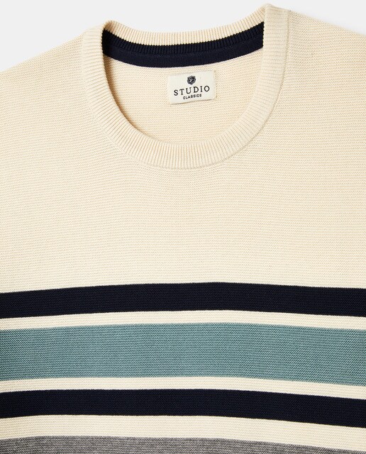 Jersey de hombre verde con cuello caja · Studio Classics · El Corte Inglés
