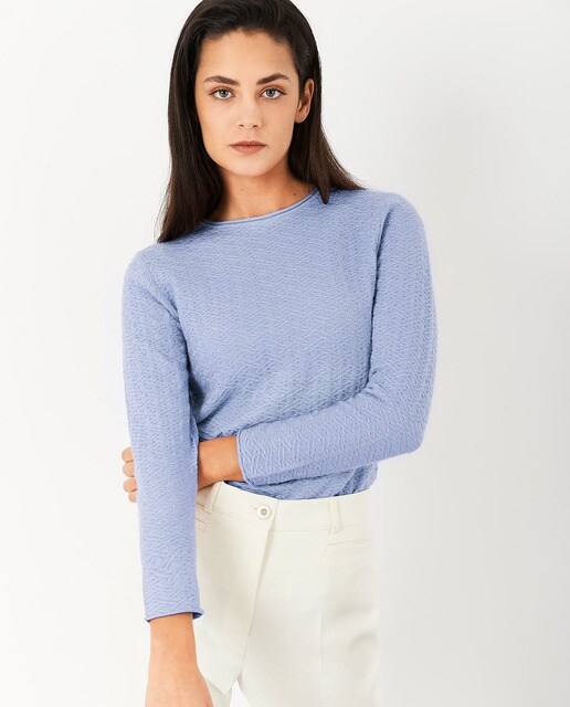 Camiseta de mujer cuello redondo manga larga · Roberto Verino · El Corte  Inglés