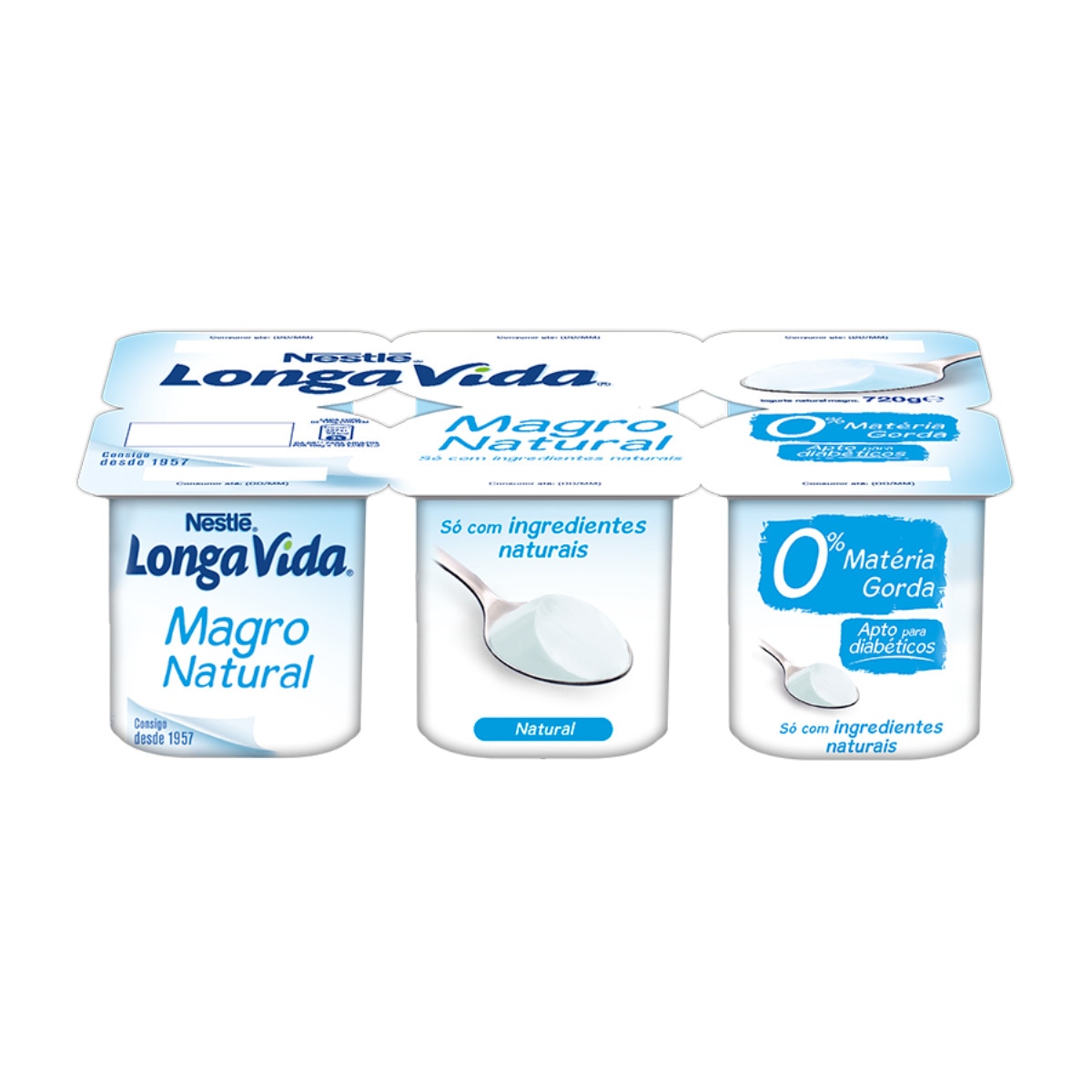 Iogurte Natural Magro Pack 6 embalagem 120 g