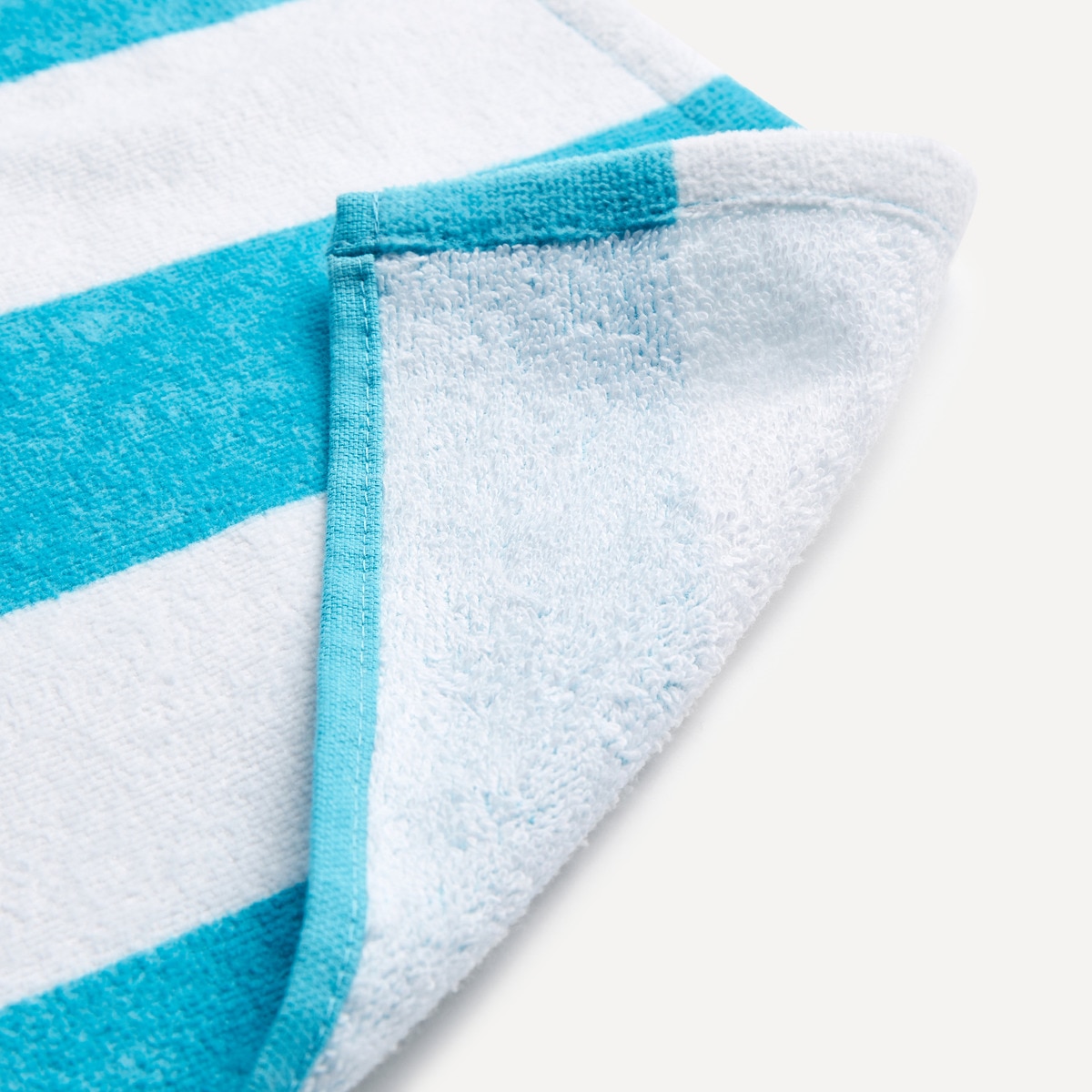 Toalla de playa algodón Biarritz Basics El Corte Inglés Azul Turquesa-2