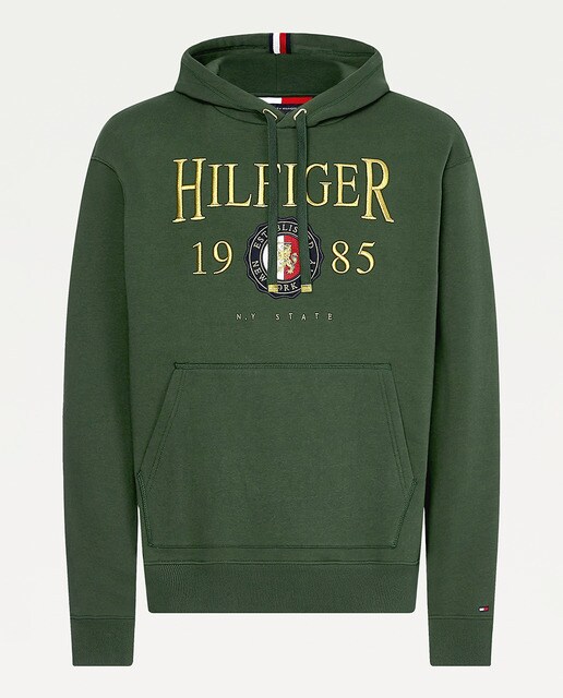 Sudadera de hombre verde con capucha · Tommy Hilfiger · El Corte Inglés