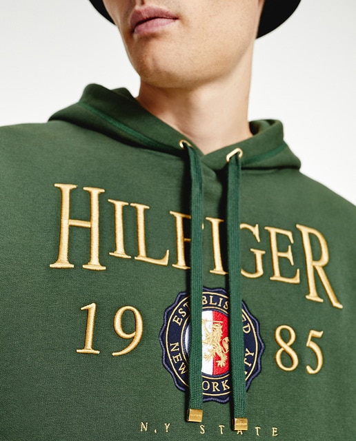 Sudadera de hombre verde con capucha · Tommy Hilfiger · El Corte Inglés
