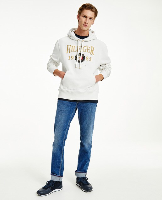 Sudadera de hombre blanca con capucha · Tommy Hilfiger · El Corte Inglés