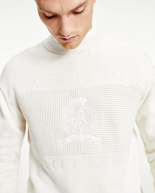 Jersey de hombre blanco con cuello redondo · Tommy Hilfiger · El Corte  Inglés