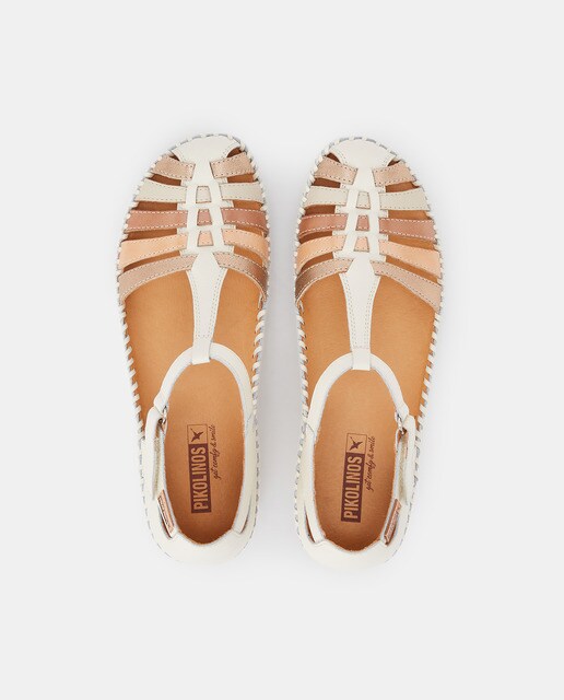 Cangrejeras de mujer en piel de color blanco con cuña interna · Pikolinos ·  El Corte Inglés