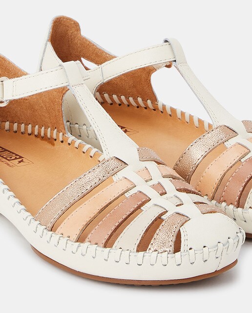 Cangrejeras de mujer en piel de color blanco con cuña interna · Pikolinos ·  El Corte Inglés
