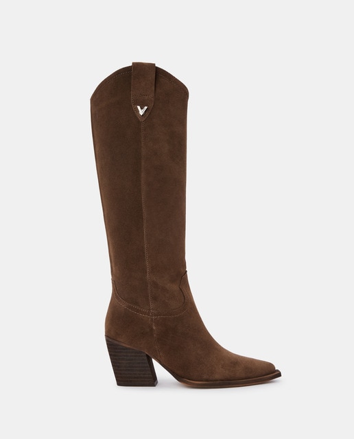 Botas de mujer en serraje de color marrón · Vienty · El Corte Inglés