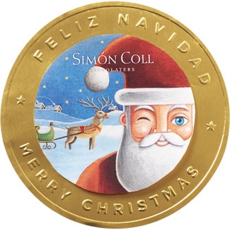 medallón de chocolate Papa Noel bolsa 60 g - Simon Coll