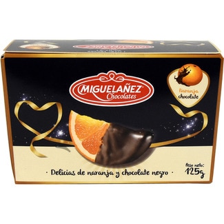 delicias de naranja y chocolate negro envase 125 g - Miguelañez