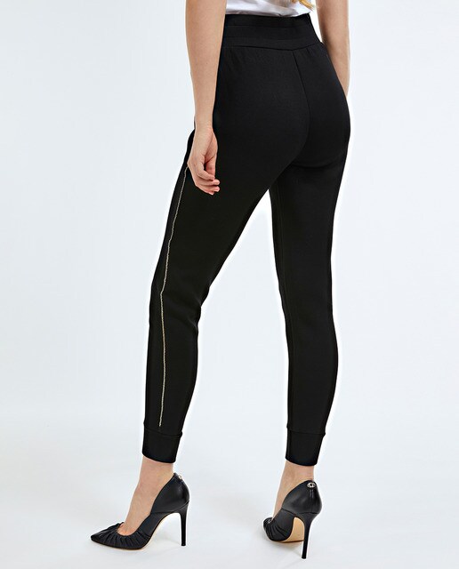 Pantalón de mujer jogger cadena negro · Guess · El Corte Inglés