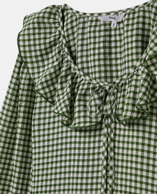 Blusa de mujer con cuadros y volantes vichy · Fórmula Joven · El Corte  Inglés
