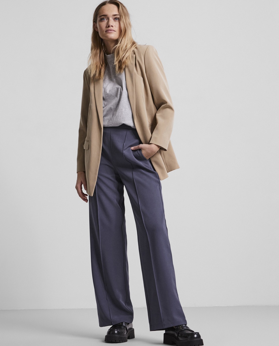 Blazer com lapelas e bolsos Caramelo-5