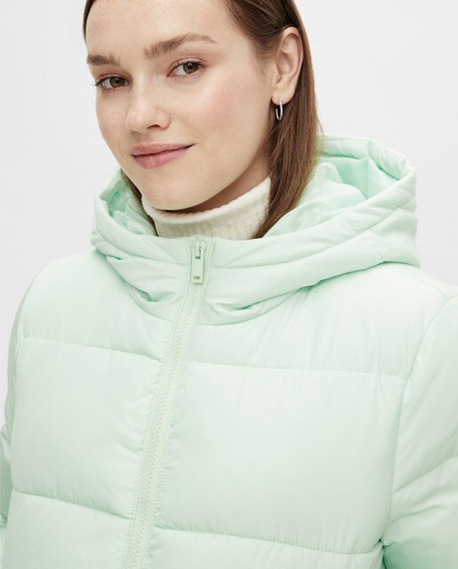 Chaqueta acolchada con cremallera y capucha de mujer · Pieces · El Corte  Inglés