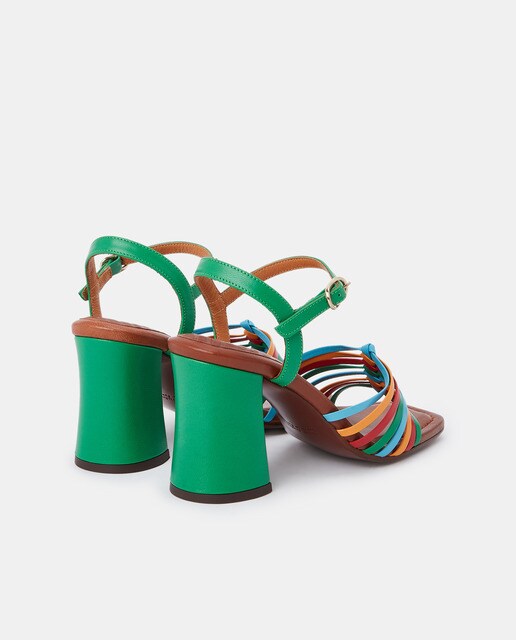 Sandalias de tacón de mujer en piel de color verde · Chie Mihara · El Corte  Inglés