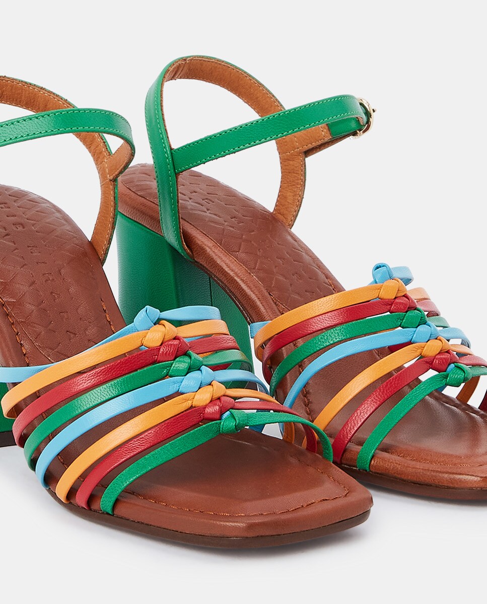 Sandalias de tacón de mujer en piel de color verde · Chie Mihara · El Corte  Inglés